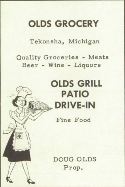 Patio Drive-In - Vintage Yearbook Ad (newer photo)